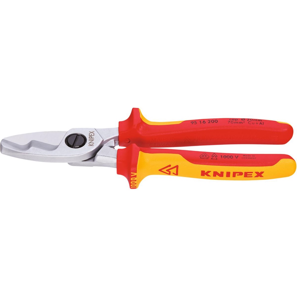 KỀM CẮT CÁP NHỎ KNIPEX CÁCH ĐIỆN 1000 VOLT DÀI 200 MM 95 16 200