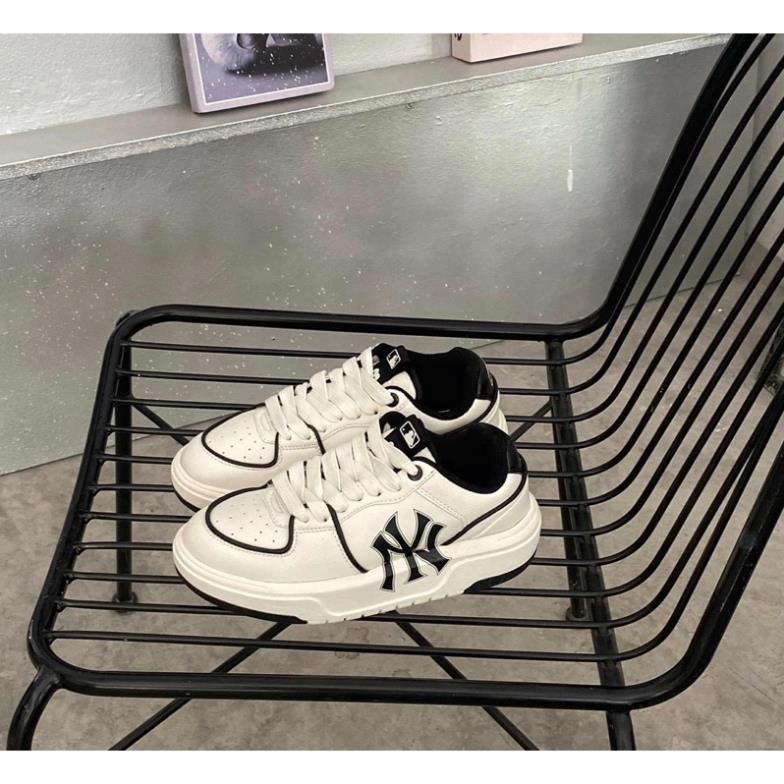 Giày thể thao MLB Chunky Liner trắng viền đen, Giày sneaker Chunky Liner White Black siêu êm nhẹ hot trend 2023