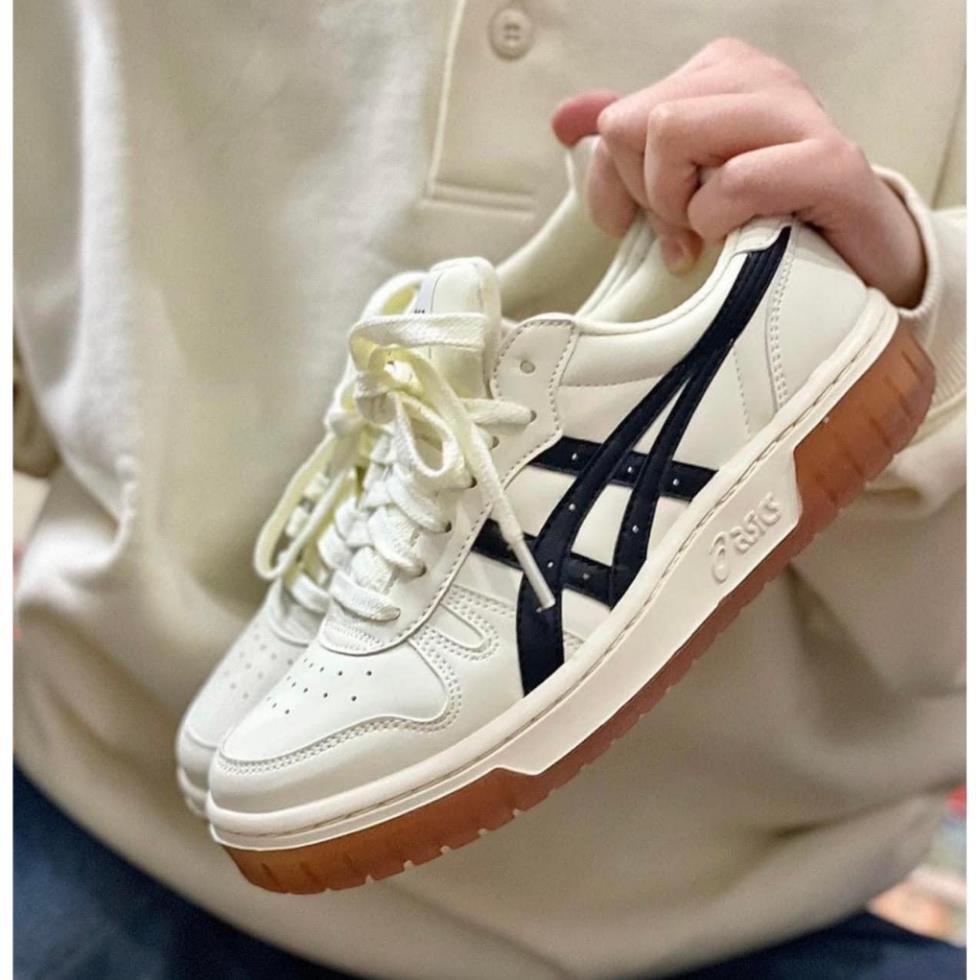 Giày Thể Thao Asics Court MZ Cream Black Gum Đủ Size Nam Nữ Lên Chân Cực Đẹp Hợp Với Mọi Outfit