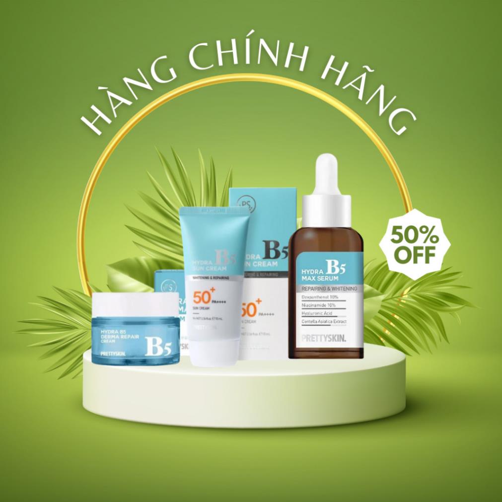 Combo 3 món Serum  + Kem Dưỡng Trắng + Kem Chống Nắng B5 Pretty Skin
