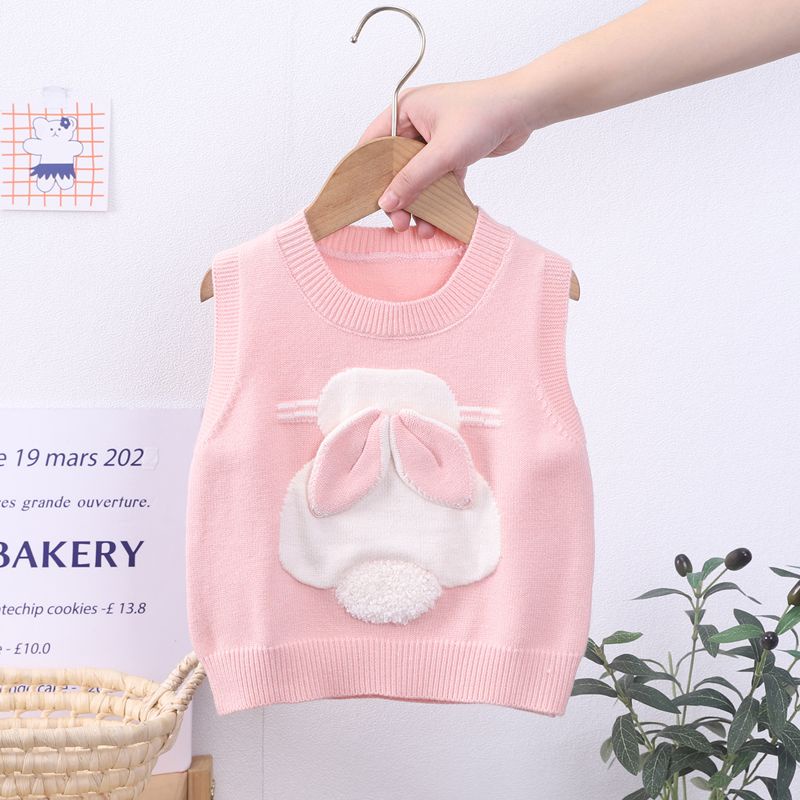 Áo Len Không Tay Thiết Kế Mới Thời Trang Mùa Thu 2023 Theo Phong Cách Hàn Quốc Cho Bé Gái