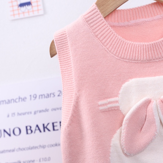 Áo Len Không Tay Thiết Kế Mới Thời Trang Mùa Thu 2023 Theo Phong Cách Hàn Quốc Cho Bé Gái