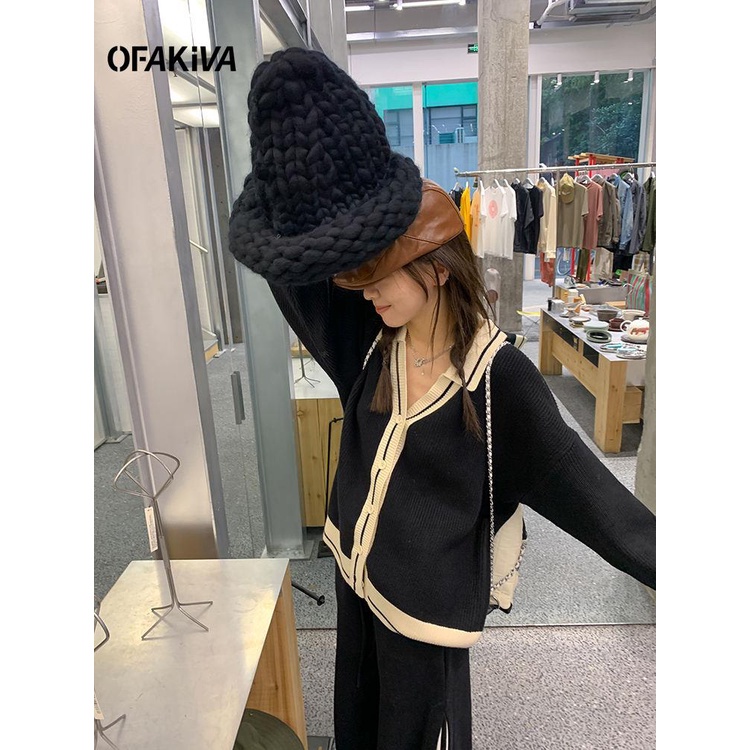 Áo Khoác cardigan Len Dệt Kim Dáng Rộng Phong Cách Thời Trang Thu Đông Mới 2023