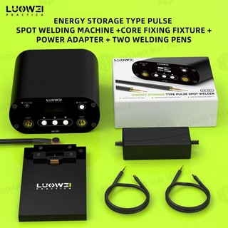Máy hàn chập luowei lw-e01 combo 1 kèm đế kẹp pin