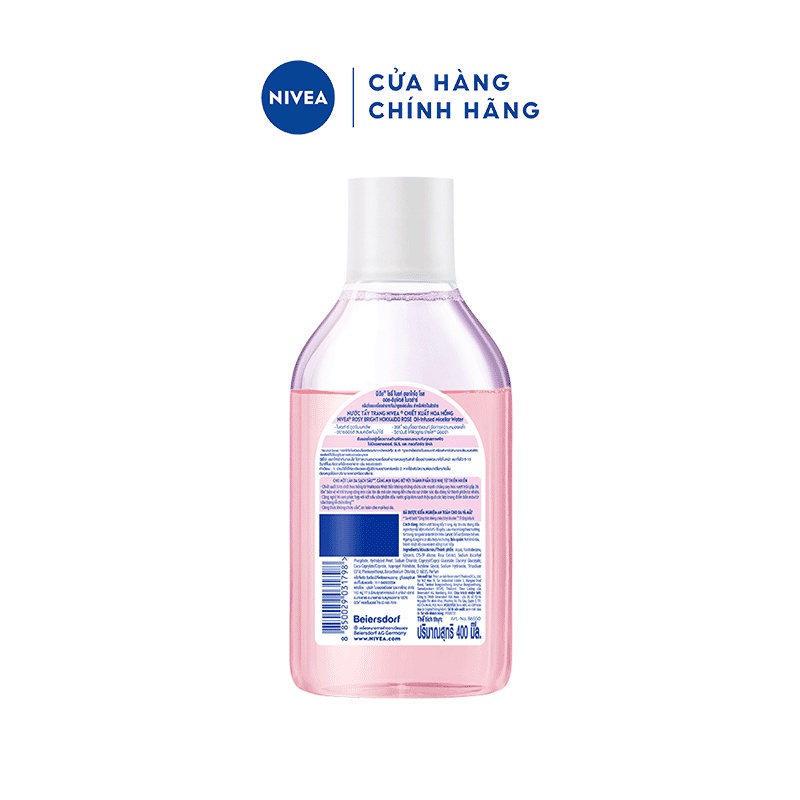 Nước Tẩy Trang NIVEA Hokkaido Rose Làm Sạch Trang Điểm Hiệu Quả  - 86550