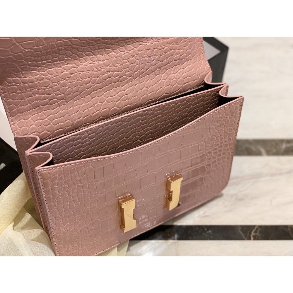 Hermes Túi Xách Đeo Chéo Da Cá Sấu Bóng Cao Cấp Thời Trang Nữ