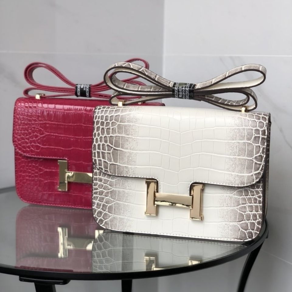 Hermes Túi Đeo Chéo Vai Họa Tiết Da Cá Sấu Thời Trang Sành Điệu Cho Nữ