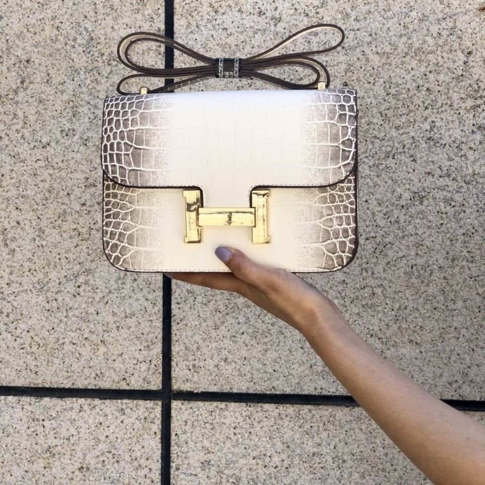 Hermes Túi Đeo Chéo Vai Họa Tiết Da Cá Sấu Thời Trang Sành Điệu Cho Nữ