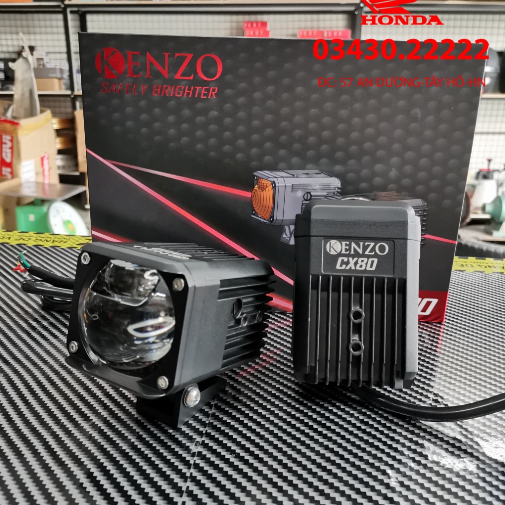 Đèn bi cầu trợ sáng mini Kenzo CX80 60W ánh sáng mạnh