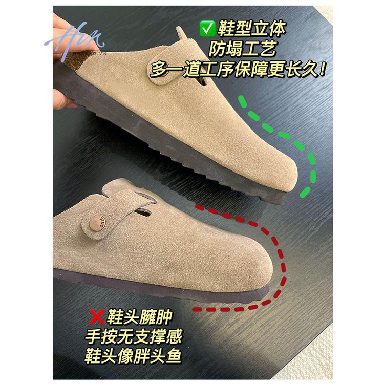 Dép birkenstock Bít Mũi Dày Dặn Màu Hồng Thời Trang 2023 Cho Nữ