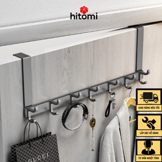 Móc treo quần áo gắn sau cửa chất liệu nhôm không gỉ đa năng không cần khoan HITOMI MA216