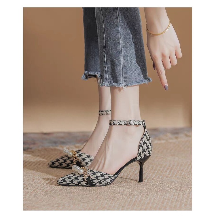 Yunying Giày Cao Gót Thời Trang Mùa Hè 2023 Cho Nữ