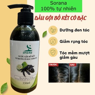 Nước gội bồ kết vỏ bưởi cô đặc Sorana Chai 500ml.Dầu gội bồ kết kích mọc tóc , chăm sóc tóc chống rụng tóc , phục hồi tó