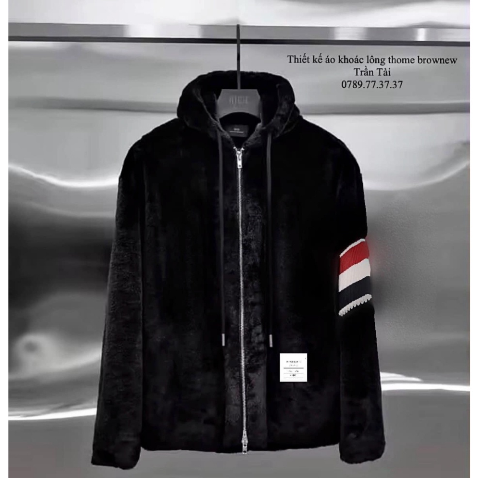 Áo khoác lông  thom chất lông mượt 2 mặt có mũ thiết kế hot nhất mùa đông năm