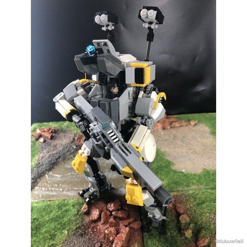 Qicai Sáng Tạo MOC Titanfall BT7274 Nhân Vật Chính Dù Con Người Mecha MOC Mô Hình Xếp Hình Lắp Ráp Khối Xây Dựng