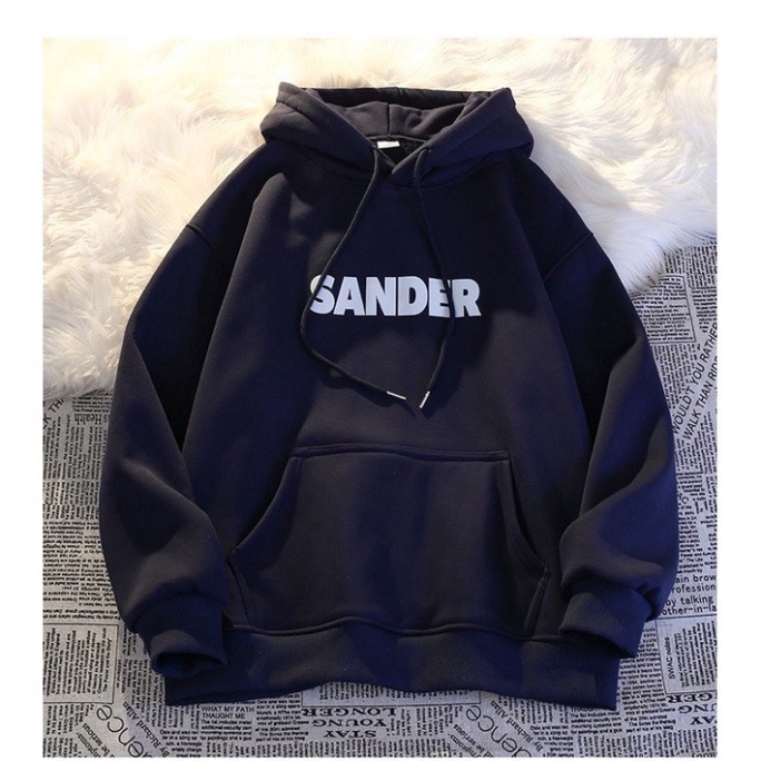 FullBoc Áo Khoác HOODIE nỉ bông mũ to 2 lớp Unisex form rộng HAUTEUR in chữ Sander