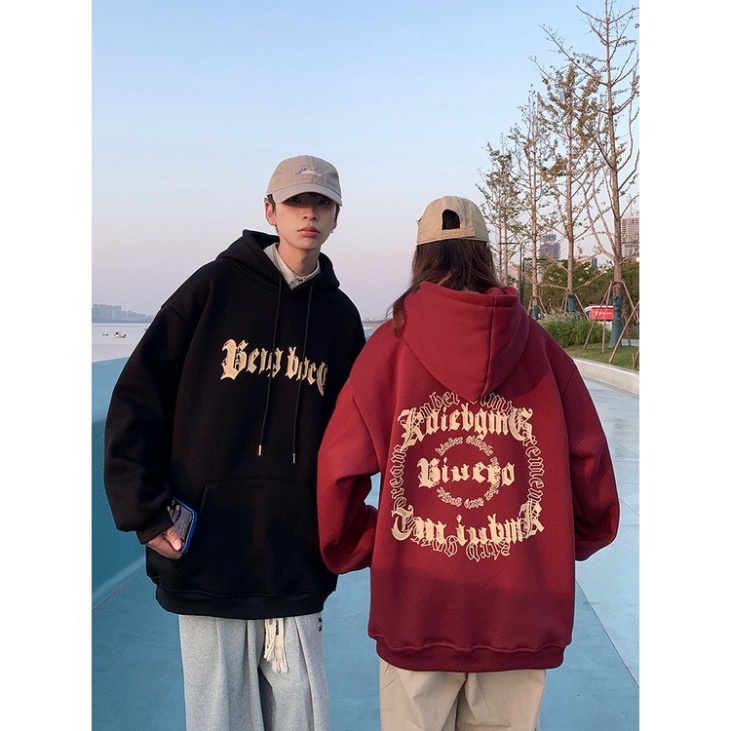FullBoc Áo hoodie nam nữ unisex nỉ bông bigsize dáng rộng tay dài có mũ mặc đồ đôi phong cách hàn quốc DELIZ