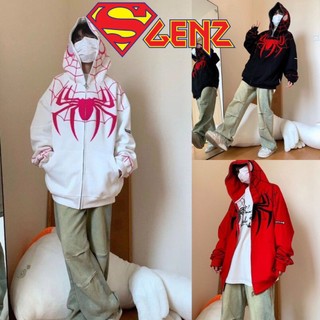 Áo Hoodie Nỉ Khoá Zip người nhện - Áo khoác nỉ trùm kín đầu người nhện SUPERGENZ