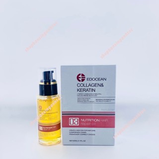   SỈ   CHÍNH HÃNG  TINH DẦU DƯỠNG TÓC COLLAGEN-KARATIN EDOCEAN 60ML. 