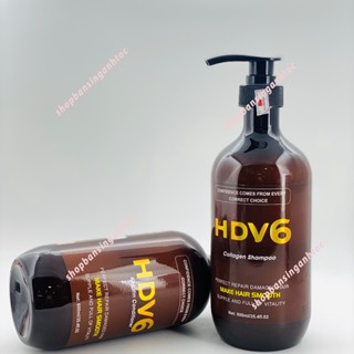  Cặp Dầu Gội Xả Phục Hồi Mềm Mượt Tóc HDV6 Collagen 800ml x2 