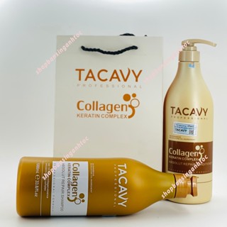   SỈ   CHÍNH HÃNG  Cặp Dầu Gội Xả Tacavy 1000ML Chuyên Phục Hồi Tóc Hư Tổn Khô Xơ Gãy Rụng 