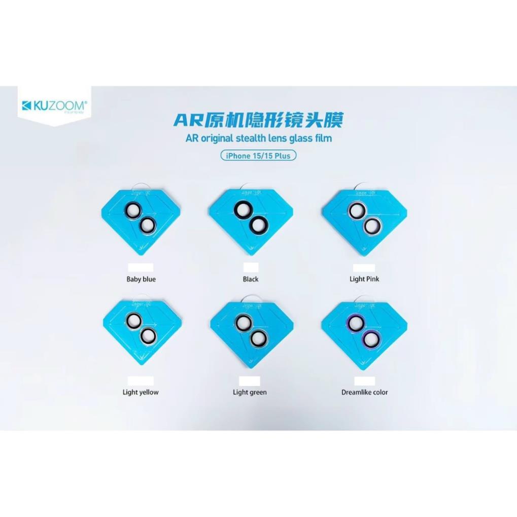 🔥IPHONE 15🔥  Dán kính camera kuzoom màu cho iPhone 15/ 15 plus/ 15 pro/ 15promax