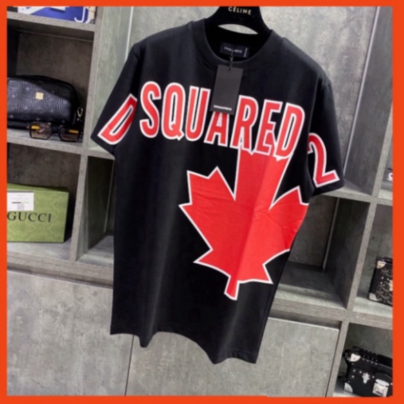 Áo phông Nam Nữ DSQ2 T-shirt Hình Lá Phong Đỏ, Áo Thun Nam Nữ Unisex Form Rộng Siêu Hot 2023