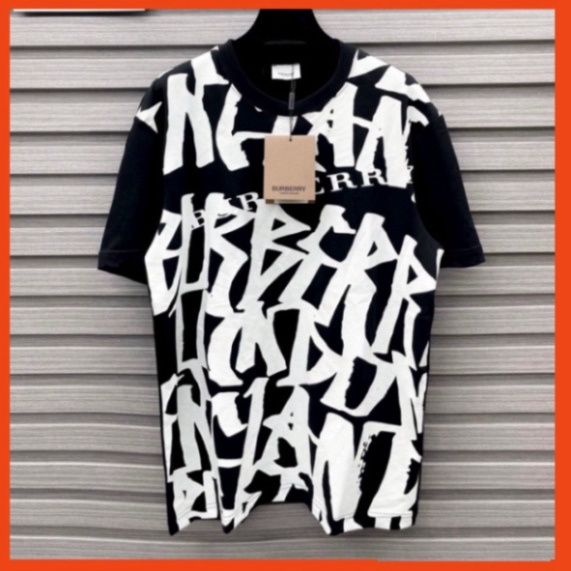 Áo Thun Nam Nữ In Chữ BBR Monogram Mặt Trước . Áo Phông Unisex Form Rộng Cổ Bo Cực Chất Dành Cho Các Boy Phố 2023