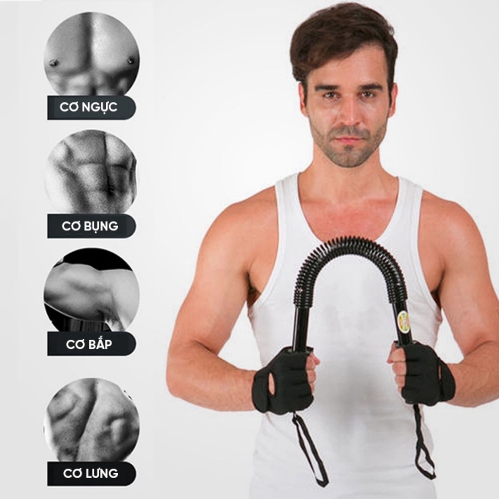 Gậy Lò Xo Tập Cơ Tay Cao Cấp 20Kg 30Kg 40Kg 50Kg 60Kg Đàn Hồi Tốt Luyện Tập Thể Thao Tại Nhà