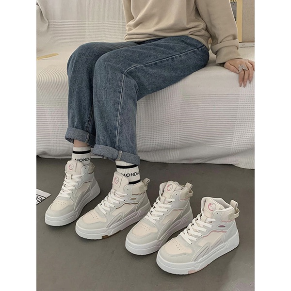 Giày Thể Thao Cổ Cao Đế Dày Siêu Nhẹ Thời Trang Mùa Thu Cho Nữ