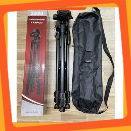 Chân Máy Ảnh Tripod T-3520, khung nhôm cao cấp, cao 1.4m chịu tải 3kg hỗ trợ chụp ảnh, quay video, livestream