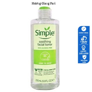 Toner Simple Soothing Facial cho da nhạy cảm và da dễ nổi mụn 200ml - Toner simple