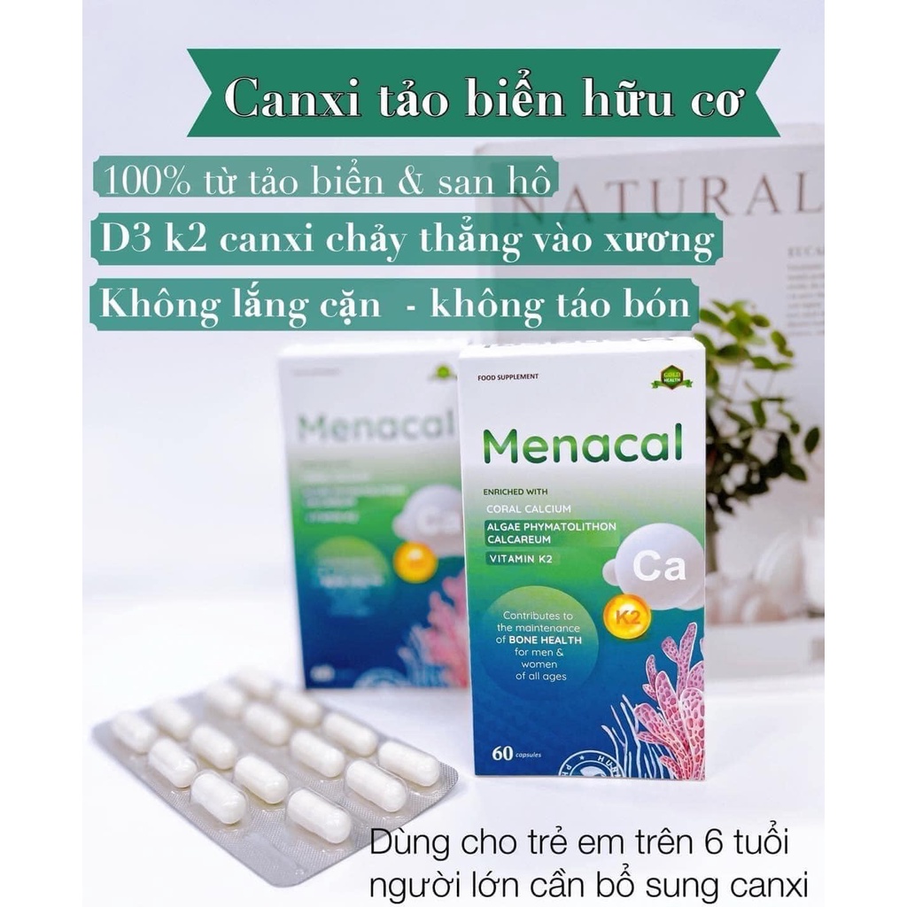 Bộ 3 vi chất cho mẹ bầu và sau sinh - sắt Ferrolip, canxi Menacal, DHA Hymega - Giúp bổ sung sắt, canxi và DHA cho mẹ