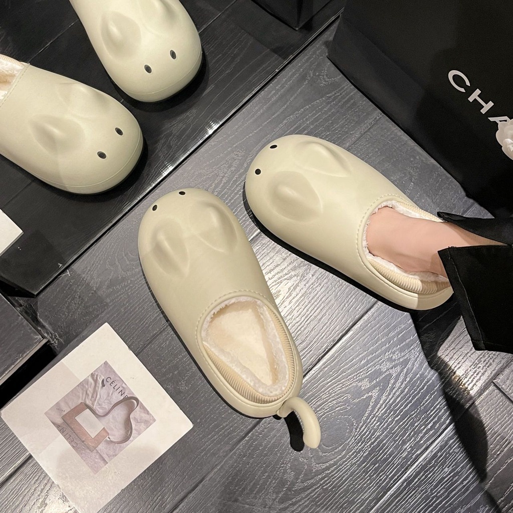 Dép Bông Đi Trong Nhà Hình Chú Chuột Nhỏ Dễ Thương Thời Trang Thu Đông Cho Nữ