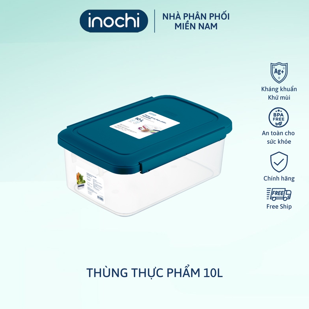 Thùng đựng gạo thông minh INOCHI 12kg, chống ẩm mốc/oxi hóa gạo, thiết kế nắp kèm cốc đong tiện lợi.