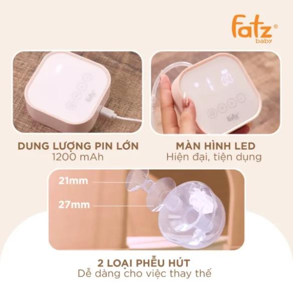 Máy hút sữa điện đôi rảnh tay Fatzbaby, Twinfree 1 – FB1301TG