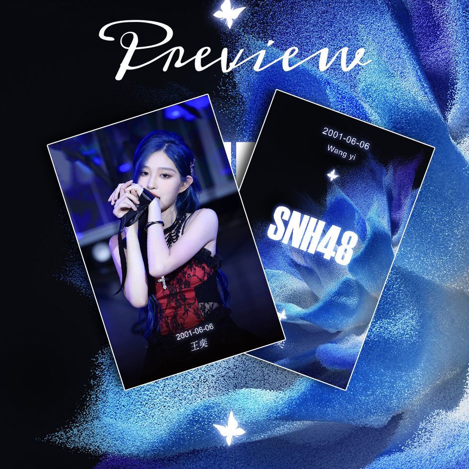 Wang yi snh48 youth girl group merchandise Gói Quà Thẻ Nhỏ Tự Làm Thủ Công Lưu Niệm lf9.26