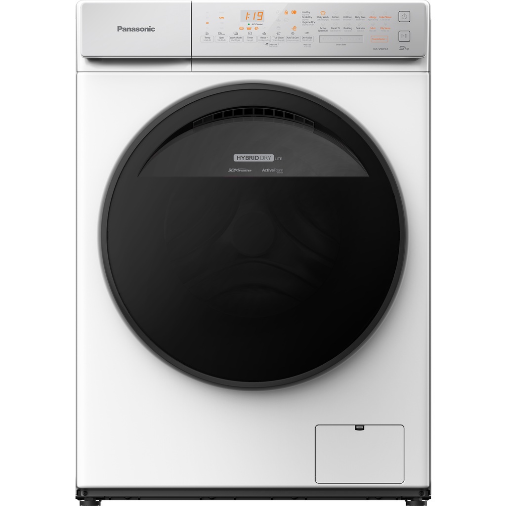 Máy Giặt Cửa Trước Panasonic 9 Kg NA-V90FC1WVT - Diệt khuẩn 99.99% (Trắng)