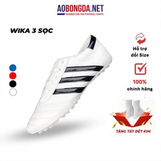 Giày Đá Bóng Đá Banh 3 Sọc Wika Nam Nữ Ct3 Chính Hãng Giày Bóng Đá Sân Cỏ Nhân Tạo Khâu Full Đế Tặng Kèm Tất A