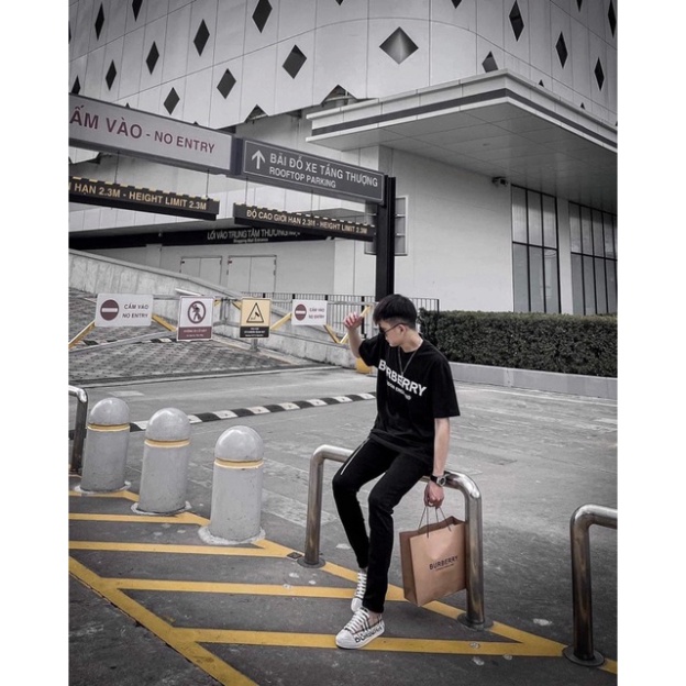 Quần jean bò Nam slimfit đen trơn thêu khoá zip chéo dọc đùi đơn giản basic phong cách đường phố QJ10P