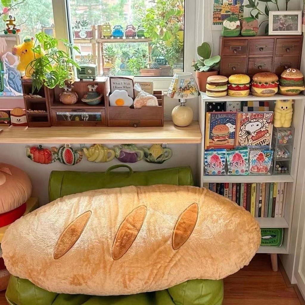 Gối Ôm Dài Hình Bánh Mì Pháp Dễ Thương Có Thể Tháo Rời Và Giặt Rửa