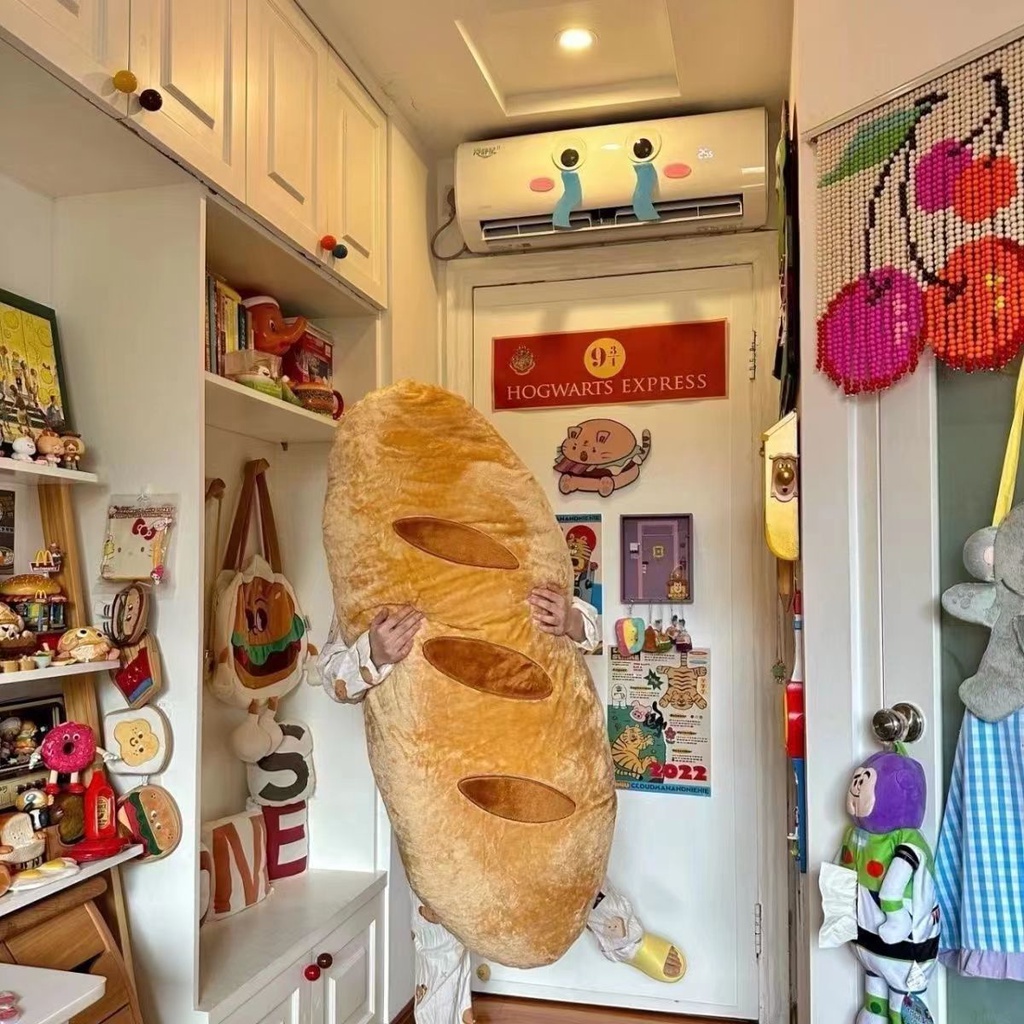 Gối Ôm Dài Hình Bánh Mì Pháp Dễ Thương Có Thể Tháo Rời Và Giặt Rửa