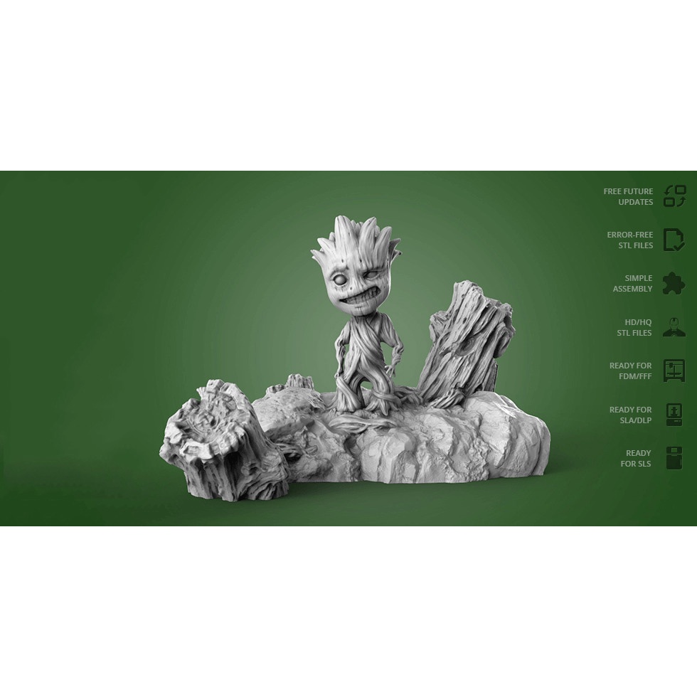[Không phải Mô Hình] File in 3D Baby Groot