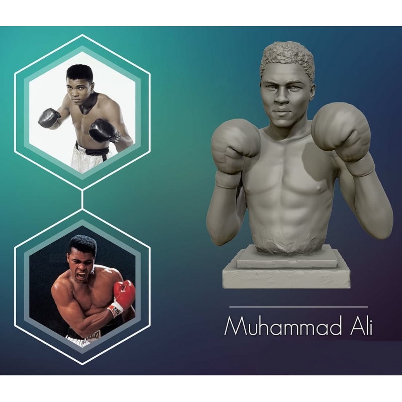[Không phải Mô Hình] File in 3D Muhammad Ali Bust