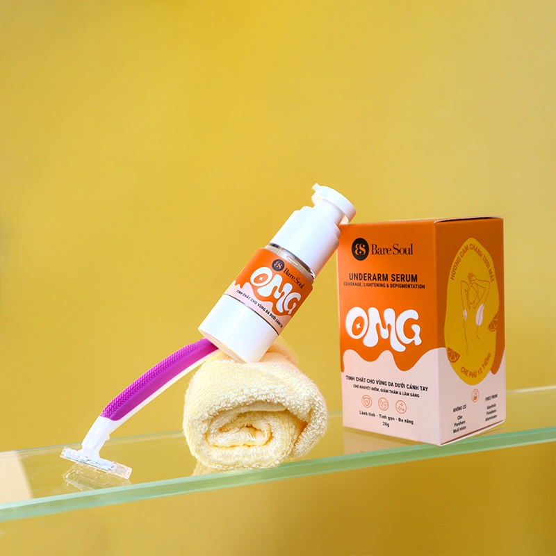 Serum Dưỡng Nách BareSoul Che Khuyết Điểm, Giảm thâm & Làm Sáng Nách OMG Underarm Serum 20g