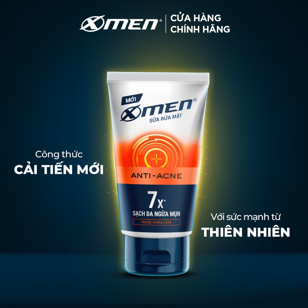 Combo Sữa tắm X-Men Clean & Fresh Sạch Khuẩn Khử Mùi 630g + Sữa Rửa Mặt Xmen Anti Acne 100g