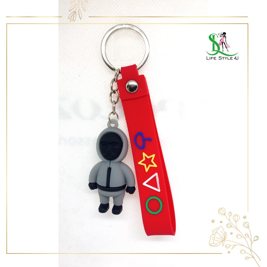 Móc khóa Squid game, móc khóa cute dễ thương chất liệu silicon - Life Style 4U