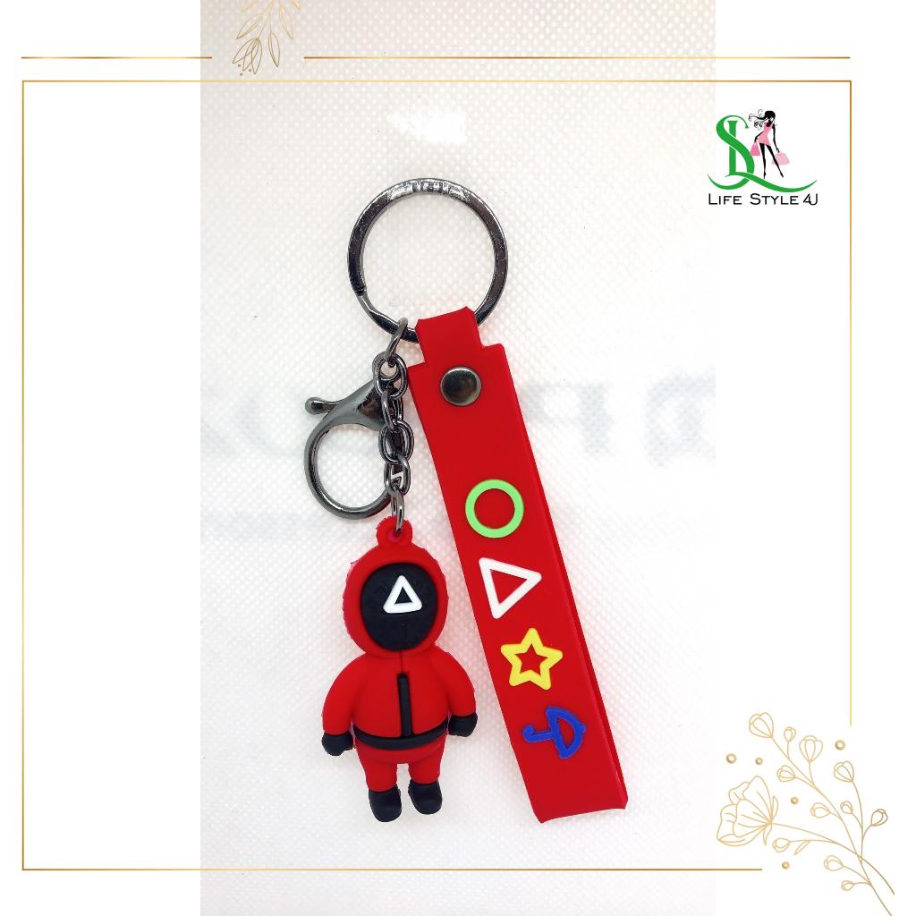 Móc khóa Squid game, móc khóa cute dễ thương chất liệu silicon - Life Style 4U
