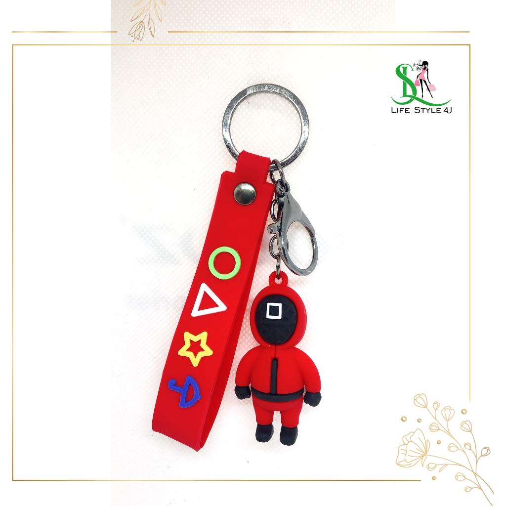 Móc khóa Squid game, móc khóa cute dễ thương chất liệu silicon - Life Style 4U