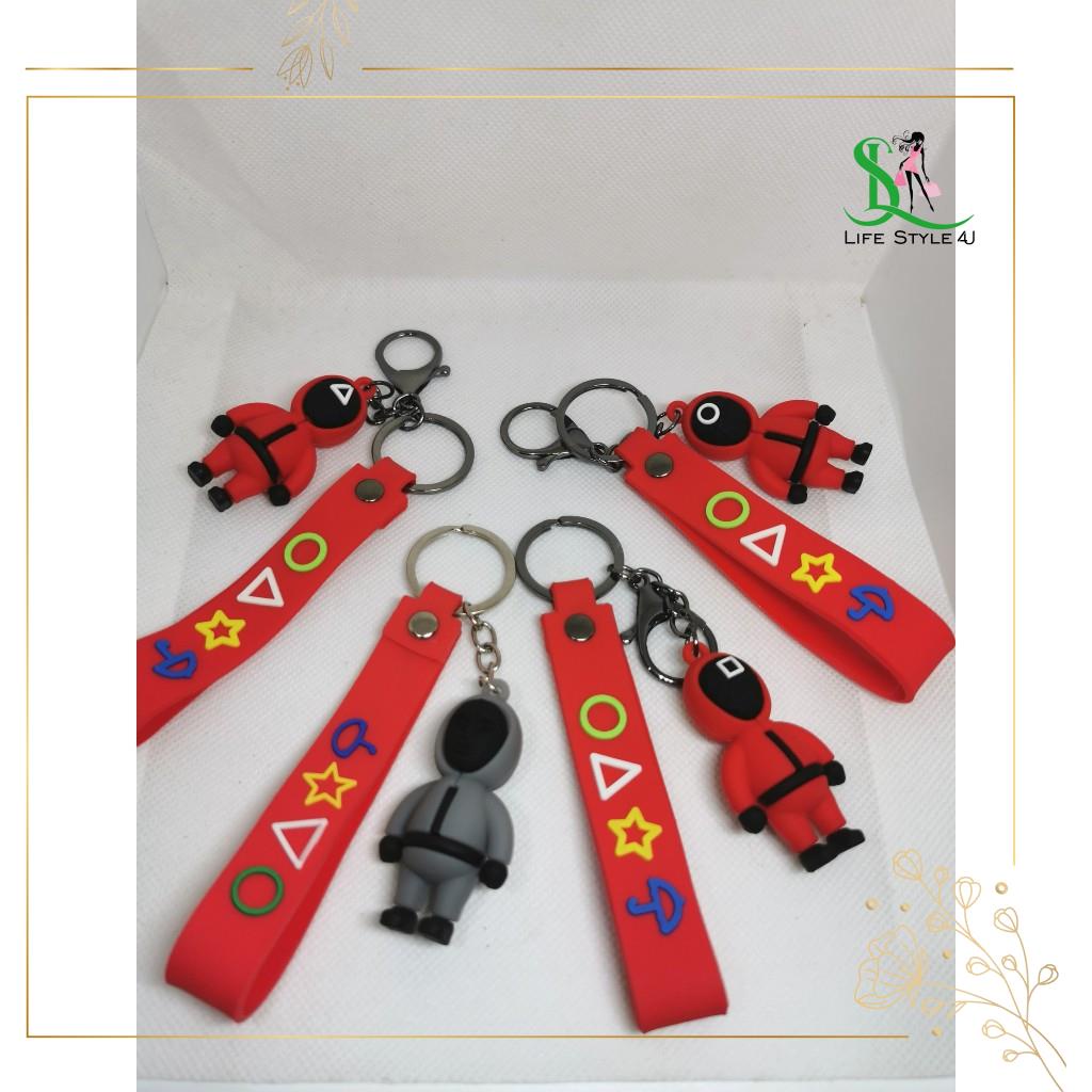 Móc khóa Squid game, móc khóa cute dễ thương chất liệu silicon - Life Style 4U